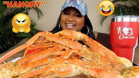 Giant Snow Crab Legs Mukbang Garlic Butter Seafood Boil Mukbang 먹방쇼