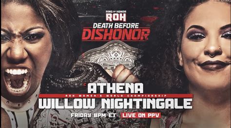 Athena Vs Willow Nightingale Confirmed For Roh Death Before Dishonor