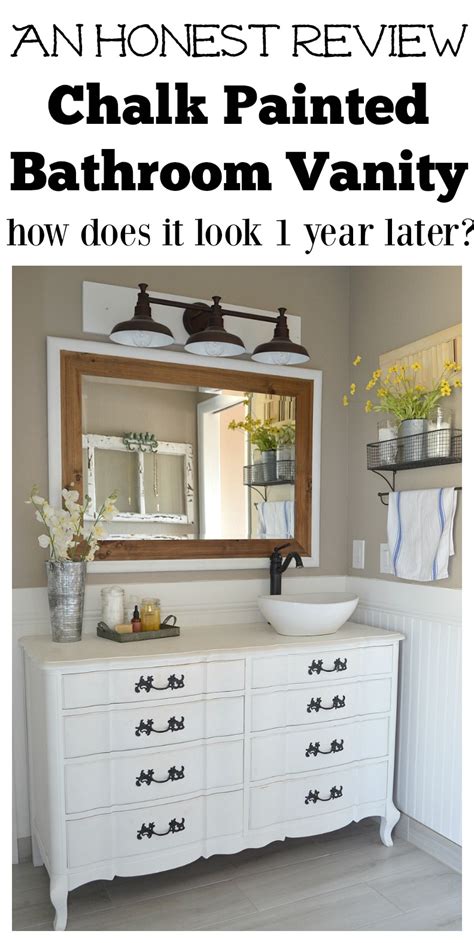 See an easy, chalk paint cabinet makeover before and after. Honest Review of My Chalk Painted Bathroom Vanities