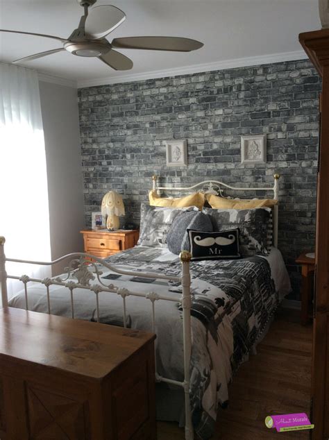 Our range of red wallpapers including red flower, red stripe and red dots wallpaper will be sure to catch your eye and stimulate your senses. Grey Brick Wallpaper from AboutMurals.ca - Bedroom ...