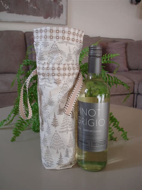 Fabric Wine Bottle Bag Tutorial Sew Dainty
