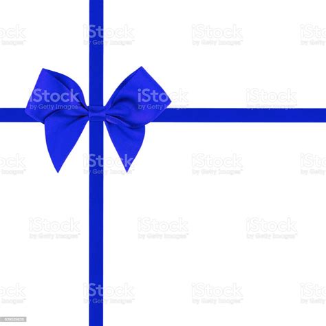Blue Ribbon Bow Isolated On White Background Stock Photo Download
