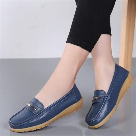 Leather Loafer Shoes Genuine Leather Shoes Leather Shoes Woman
