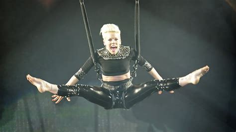 Acrobatic Pink Is Down To Earth In First Melbourne Concert The Courier Mail