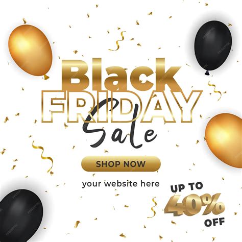 Premium Vector Black Friday Super Sale Banner With Balloons