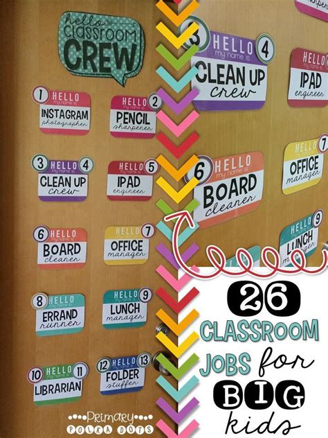 Adventures of a 4th grade classroom. Classroom Jobs {for BIG KIDS!} | Classroom jobs, 5th grade ...