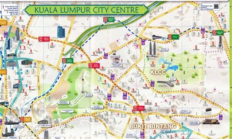 Kuala Lumpur Attractions Map Free Pdf Tourist City Tours Map Kuala Lumpur