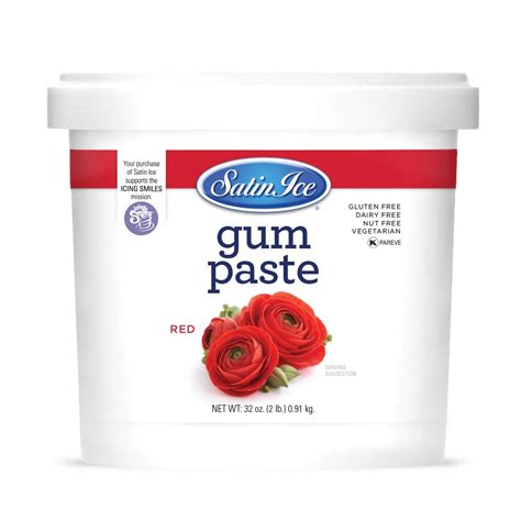 Satin Ice Red Gum Paste 2 Lbs Gumpaste Fondant And Edible Supplies