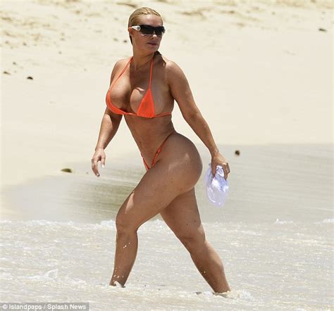 Ice T Shows Beach Body While Wife Coco Austin Puts On Display In G String Bikini Daily Mail Online