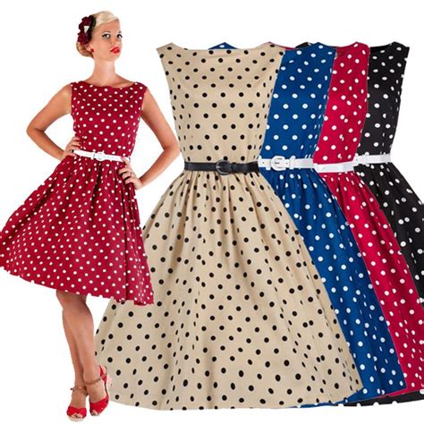 Women 50s 60s Swing Vintage Retro Housewife Pinup Rockabilly Evening Party Dress Rockabilly