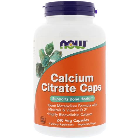 Now Foods Calcium Citrate Caps 240 Veg Capsules By Iherb