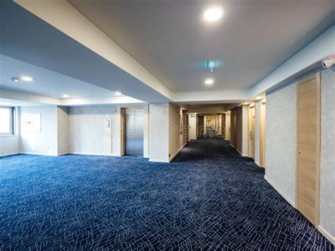 Large Hotel Hall Corridor With Long Corridor Stock Image Image Of