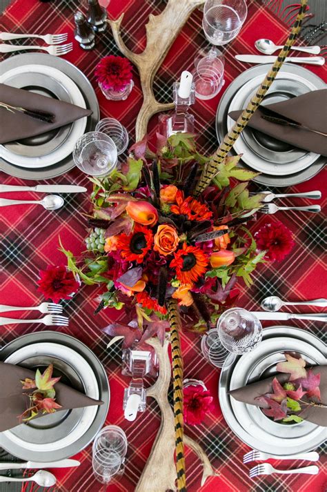 5 out of 5 stars. Rustic Chic Thanksgiving Table Decor Using Tartan Plaid ...