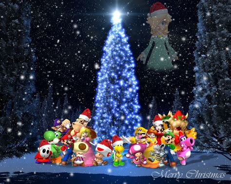 Super Mario Christmas Wallpaper By 1kamz On Deviantart