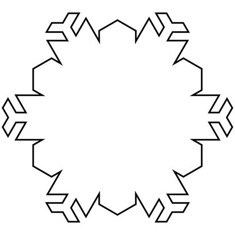 Blank Snowflake Template 7 Professional Templates Snowflake