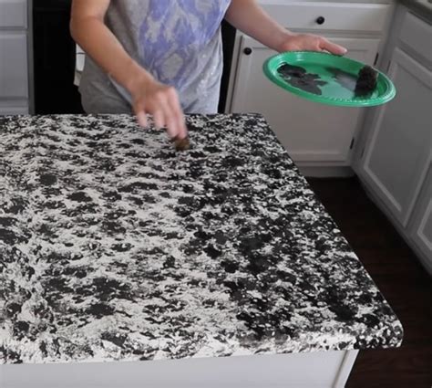 How To Paint Faux Granite Countertops