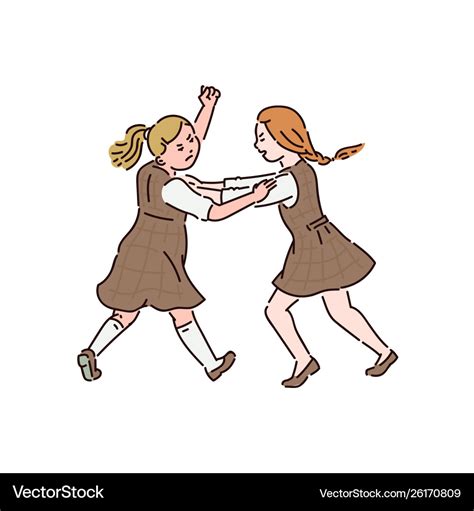 Little Girls Fighting