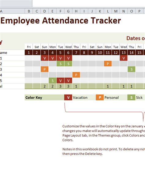 Sample Example And Format Templates Employees Attendance Sheet Template