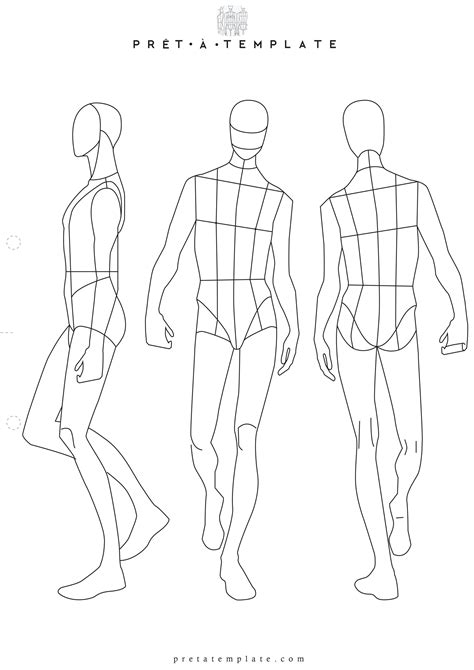 Fashion Design Body Sketch Sketch Coloring Page