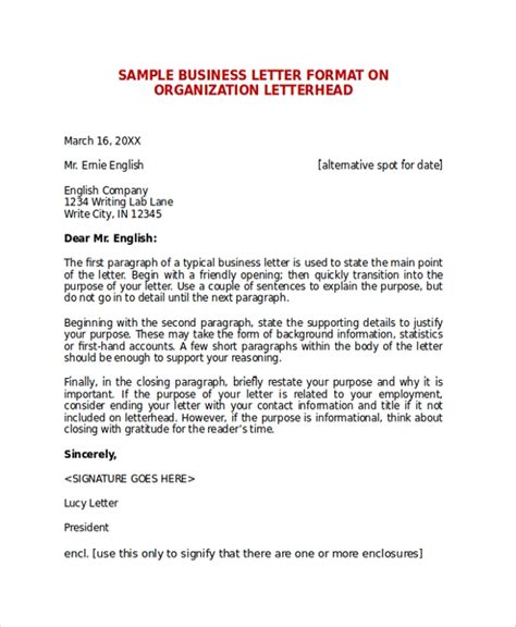 Formal letter format to president source : FREE 7+ Sample Business Letter Templates in PDF | MS Word