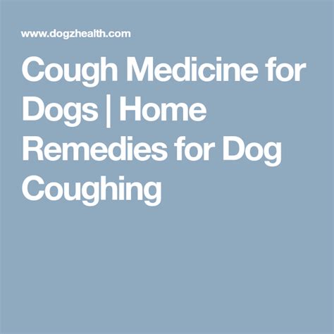 Cough Medicine For Dogs Home Remedies For Dog Coughing Cough