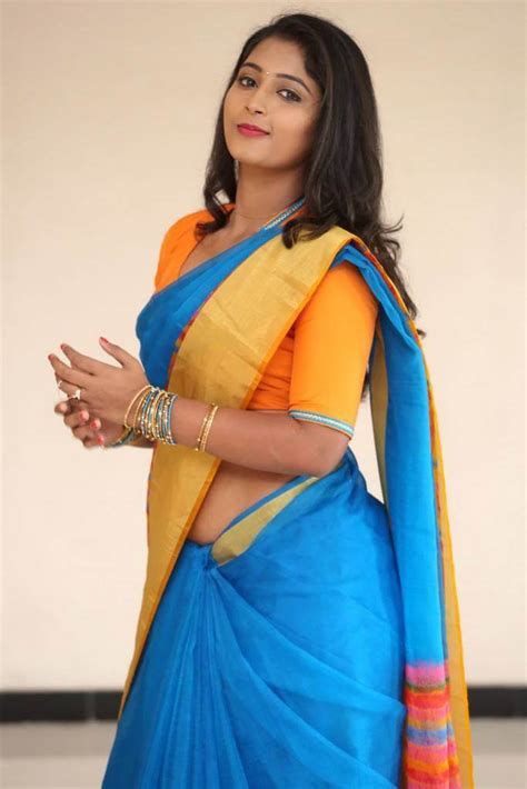 Hot Saree Telugu Actress Teja Reddy Hot Photos In Latest Fancy Saree