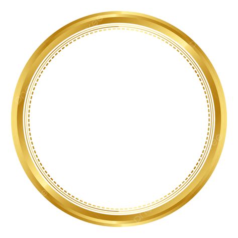 Circle Golden Frame Vector Png Images Golden Circle Frame Border