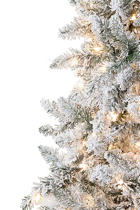 5 Prelit Alpine Spruce Snow Flocked Christmas Tree Perfect Holiday