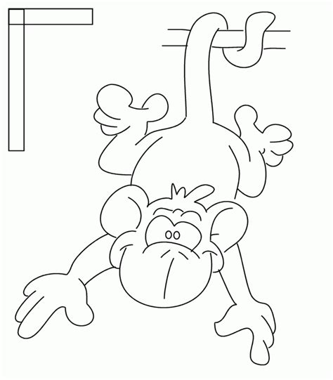 Monkey Outline Coloring Home