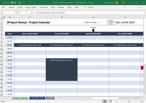 Printable Monthly Calendar Template For Excel Excel