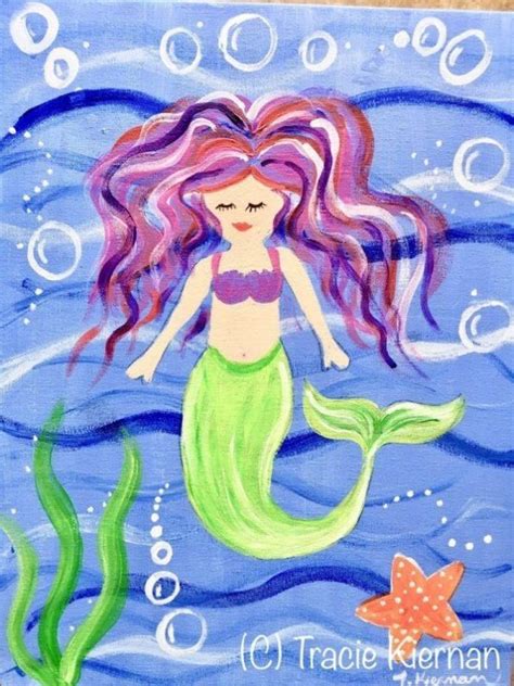 Lesson Download Mermaid Painting With Detailed Photo Step By Step