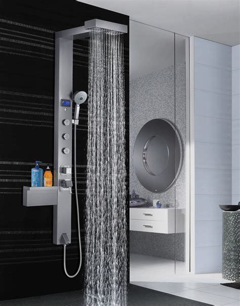 Luxury Shower Panels Collection Colston Led Temperature Indicator Turn By Luxury Bathrooms