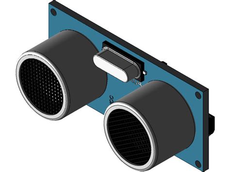 Hc Sr04 Ultrasonic Sensor 3d Cad Model Library Grabcad