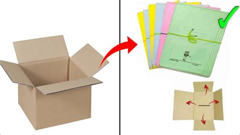 Diy File Folder Using Cardboard Homemade File Craft Ideas Youtube