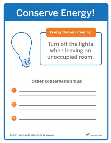 Office Etiquette Signs To Conserve Energy And Water Constellation