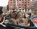 Crown Prince Olav who just returned home to Norway driving through the ...