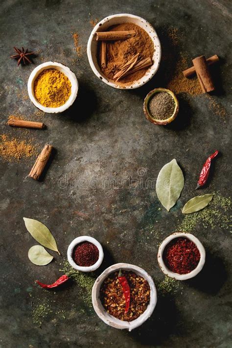 Variety Of Spices Stock Photo Image Of Dark Gourmet 137032972