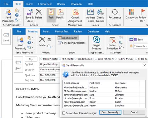 Send Personally Screenshots Persönliche Mails In Microsoft Outlook