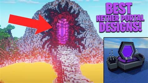 7 Best Nether Portal Designs And Builds In Minecraft Best Builds Youtube