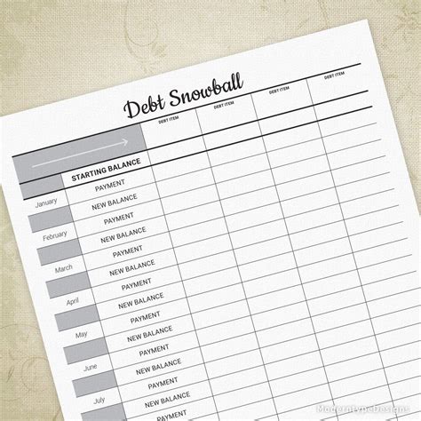 Debt Snowball Tracker Printable | Debt snowball worksheet, Debt snowball, Debt snowball printable