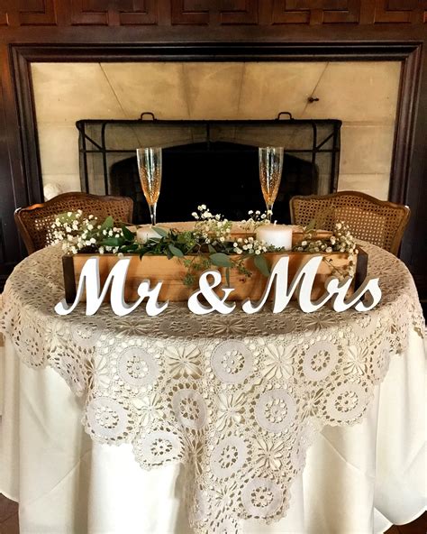 Wedding Table Sign Large Mr And Mrs Signs Head Table Signs Mr And