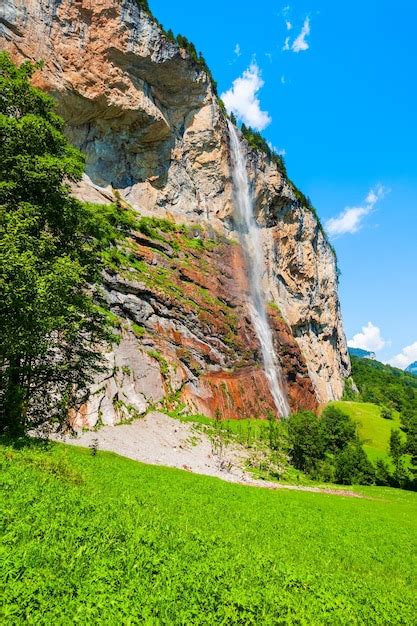 Premium Photo Waterfall In Lauterbrunnen Valley Switzerland