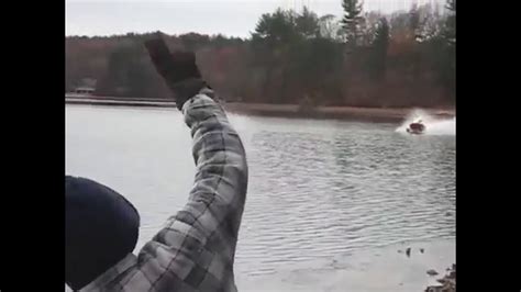 Riding My Snowmobile Across My Lake On Thanksgiving Day Youtube