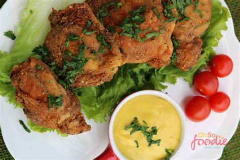 Keto Fried Chicken Thighs Recipe Oh So Foodie