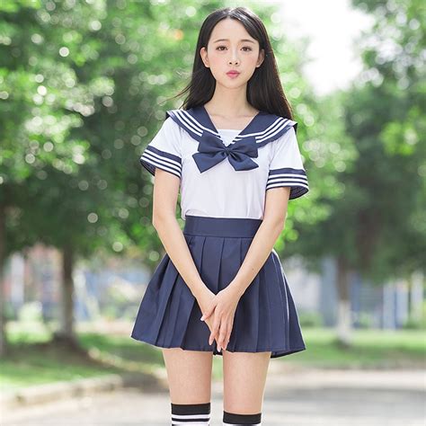 New Fashion School Uniforms Girls Sailor School Uniform Japanese High