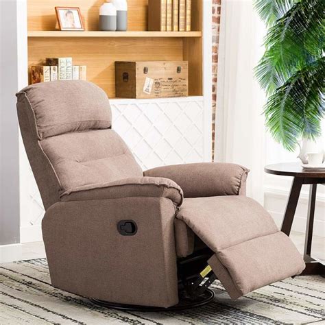 Shop For Canmov Contemporary Fabric Swivel Rocker Recliner Chair Soft
