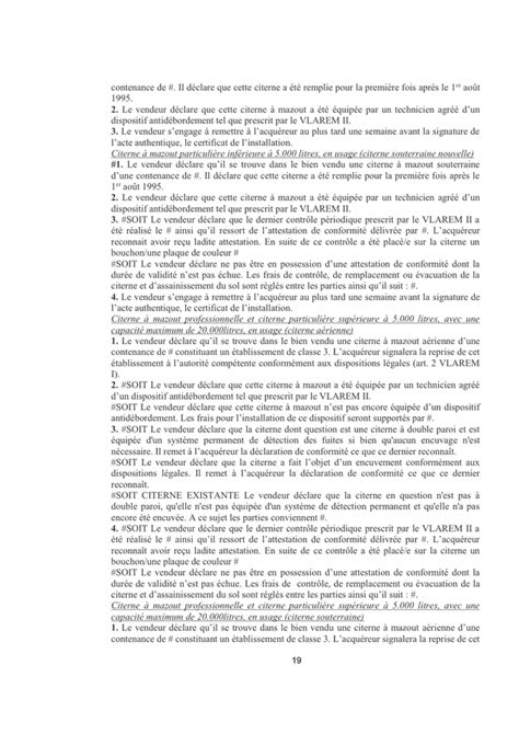 Compromis De Vente Dun Bien Immobilier Belgique DOC PDF Page 19