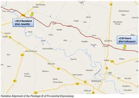 Purvanchal Expressway Route Map