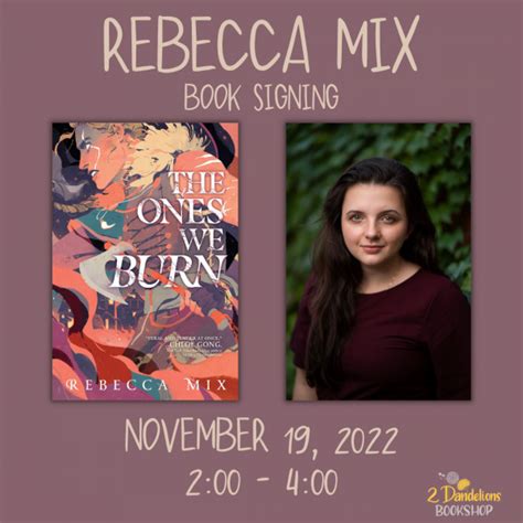 Rebecca Mix Book Signing 2 Dandelions Bookshop