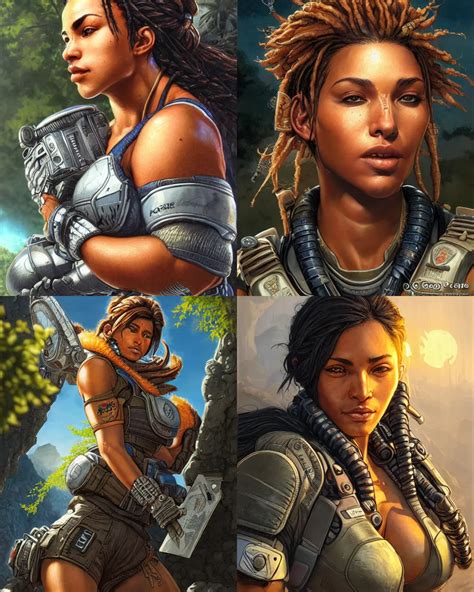 Portrait Loba Andrade From Apex Legends By Greg Stable Diffusion